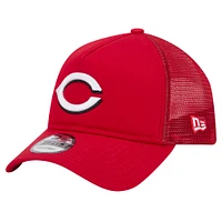 Men's New Era Red Cincinnati Reds 9FORTY A-Frame Trucker Adjustable Hat