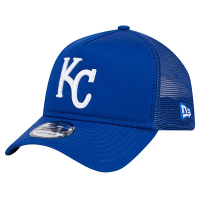 Men's New Era Royal Kansas City Royals 9FORTY A-Frame Trucker Adjustable Hat