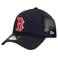 Men's New Era Navy Boston Red Sox 9FORTY A-Frame Trucker Adjustable Hat