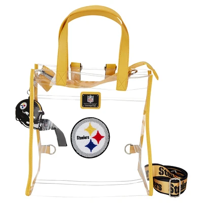 Loungefly Pittsburgh Steelers Clear Convertible Backpack & Tote Bag