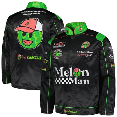 Men's Checkered Flag Sports  Black Ross Chastain Melon Man Racing Full-Snap Jacket