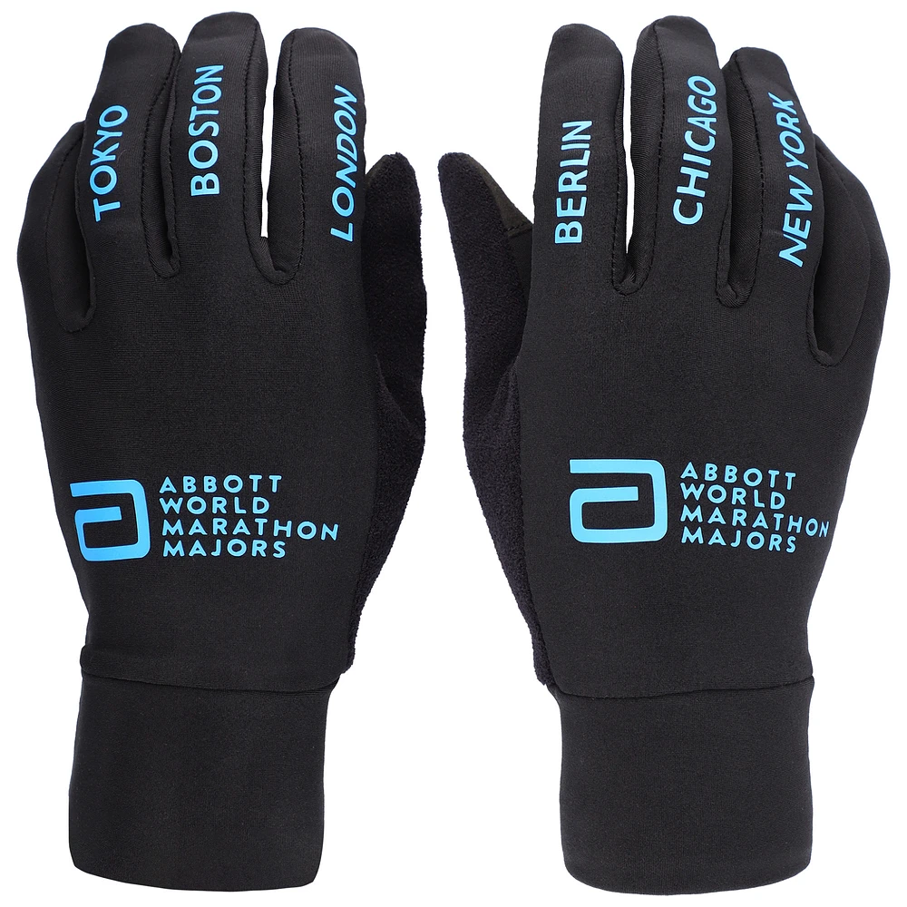 Unisex Black Abbott World Marathon Majors Technical Gloves