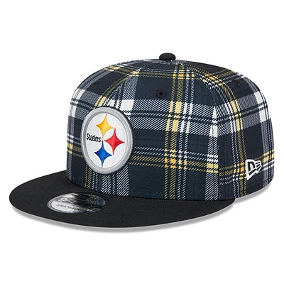 Men's New Era Black Pittsburgh Steelers 2024 Sideline Statement 9FIFTY Snapback Hat