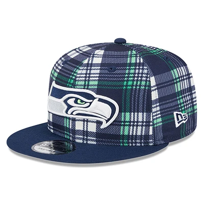 Men's New Era College Navy Seattle Seahawks 2024 Sideline Statement 9FIFTY Snapback Hat