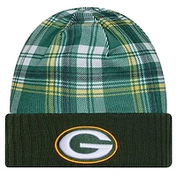 Men's New Era Green Green Bay Packers Sideline Statement Cuffed Knit Hat