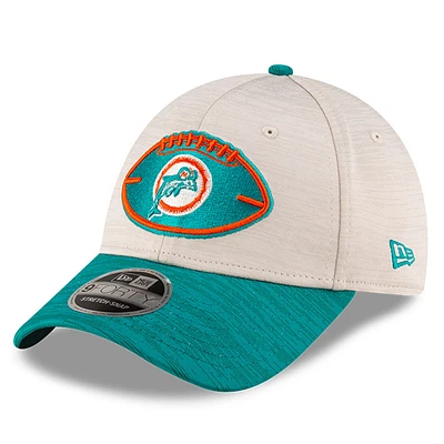 Men's New Era Aqua Miami Dolphins 2024 Sideline 9FORTY Adjustable Hat