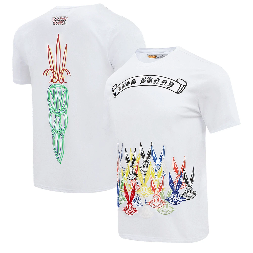 Men's Freeze Max White Looney Tunes Bugs Bunny Color Chrome T-Shirt