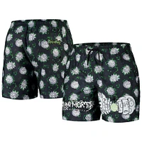 Men's Freeze Max Black Rick And Morty '90s Rave Rickvival Allover Print Shorts