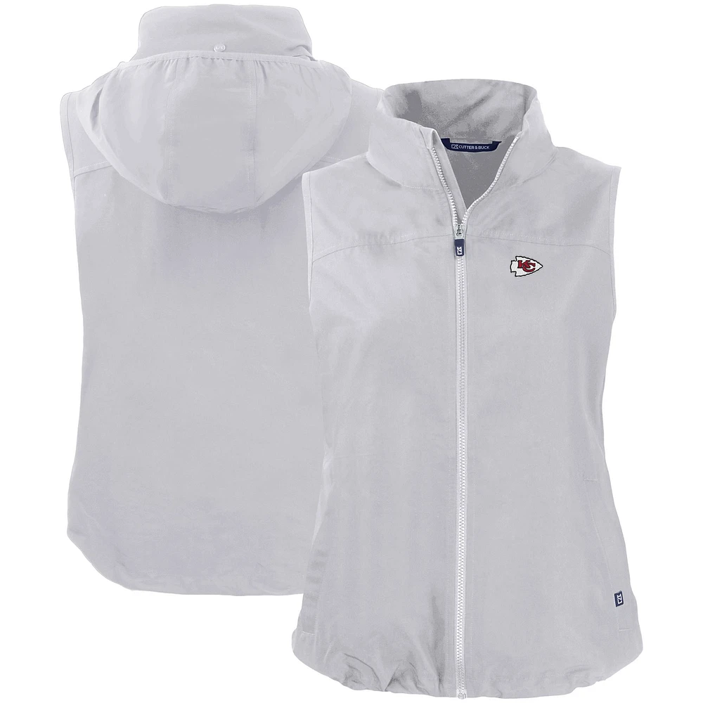 Women's Cutter & Buck Kansas City Chiefs Primary Mark Charter Eco Full-Zip Vest