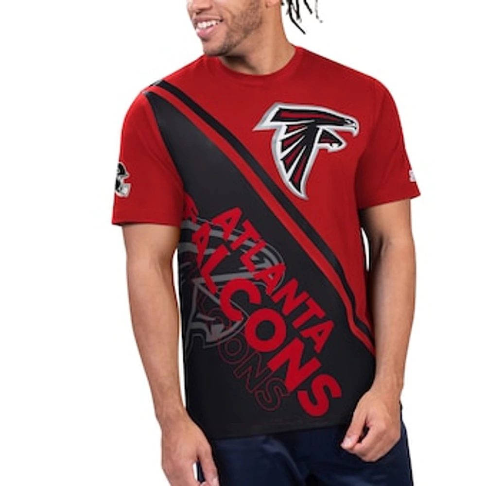 Men's Starter Red/Black Atlanta Falcons Finish Line Extreme Graphic T-Shirt