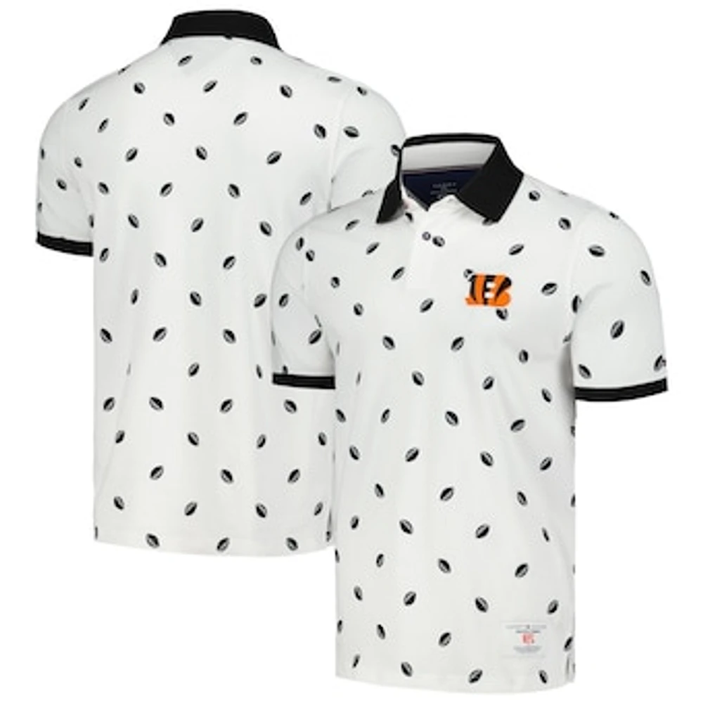 Men's Tommy Hilfiger White Cincinnati Bengals Bryce Pique Polo