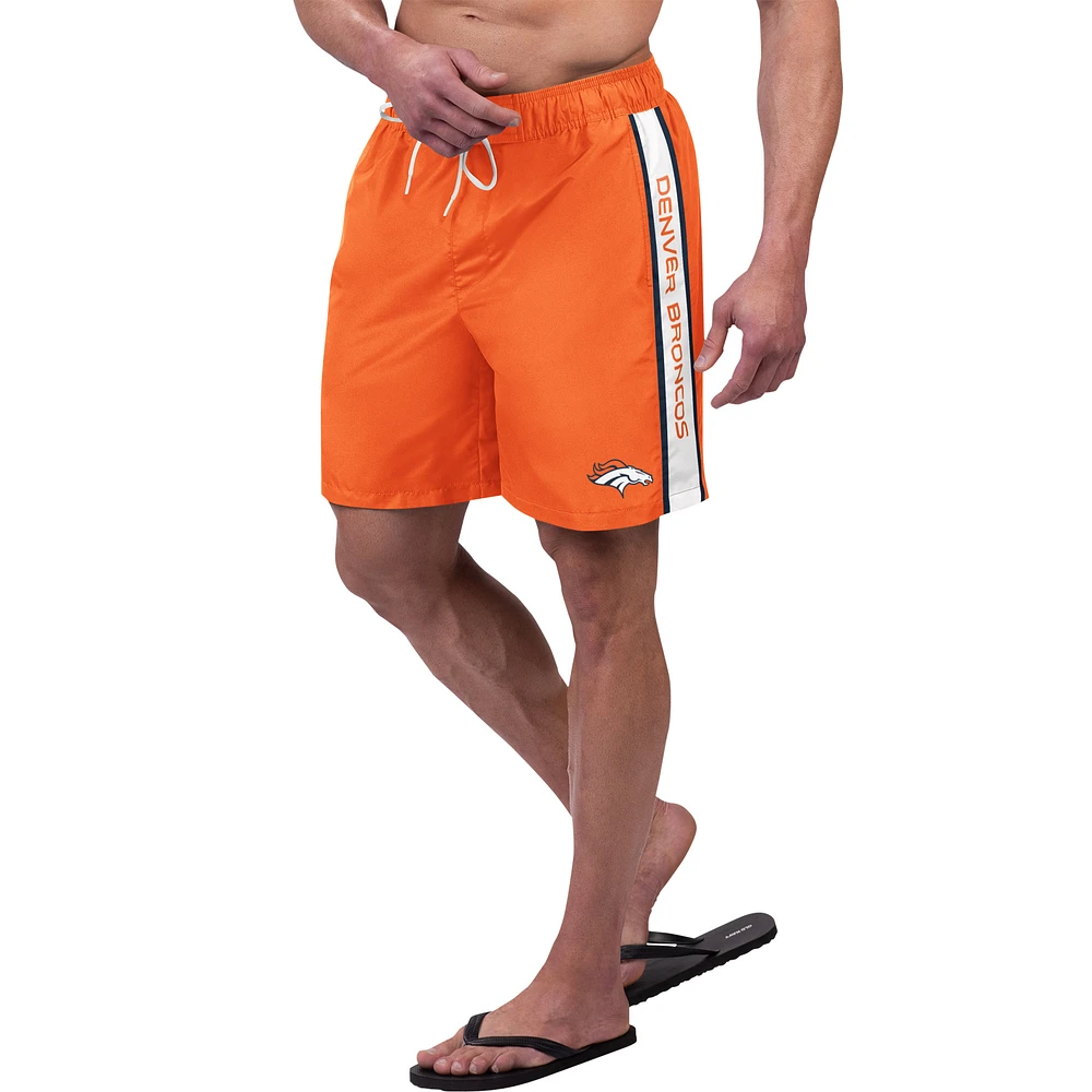 Men's G-III Sports by Carl Banks Orange Denver Broncos Streamline Volley Swim Shorts