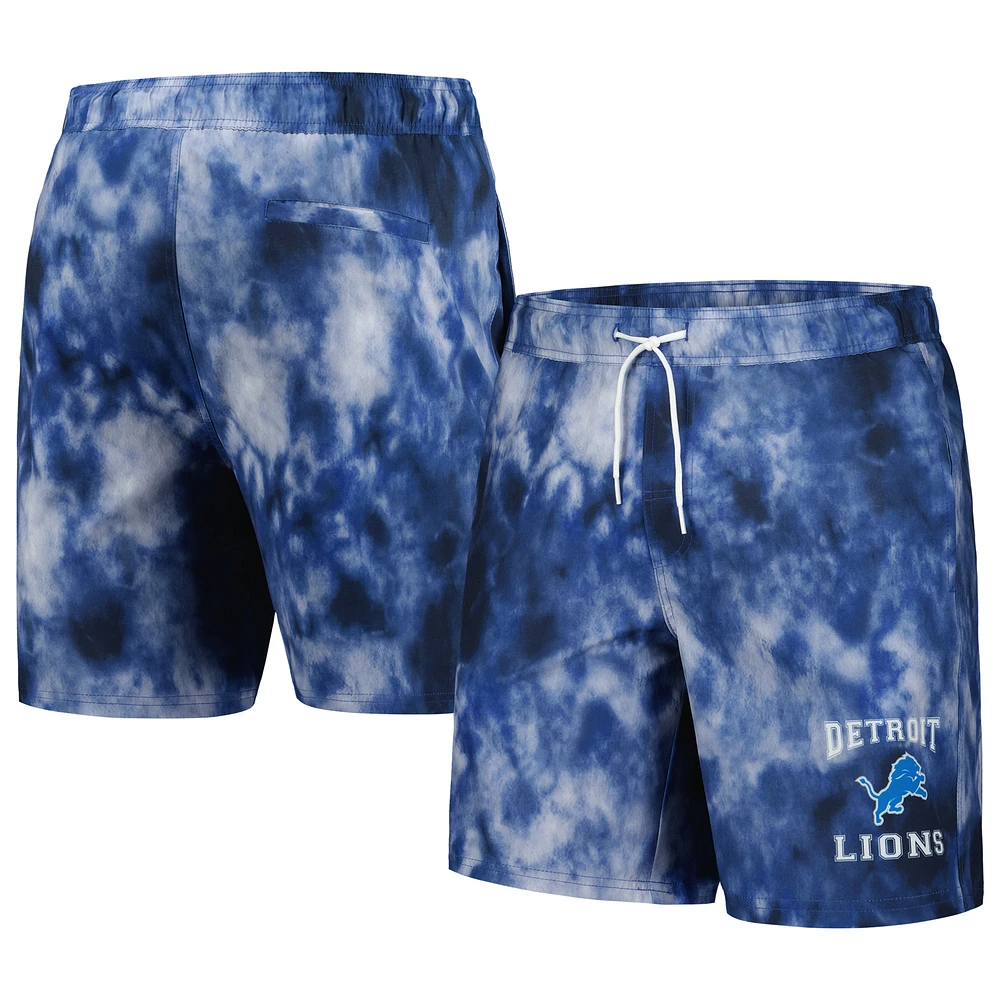 Men's G-III Sports by Carl Banks  Blue Detroit Lions Change Up Volley Swim Trunks