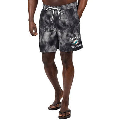 Men's G-III Sports by Carl Banks  Black Miami Dolphins Change Up Volley Swim Trunks