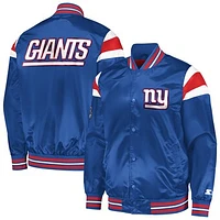 Men's Starter Royal New York Giants Satin Full-Snap Varsity Jacket