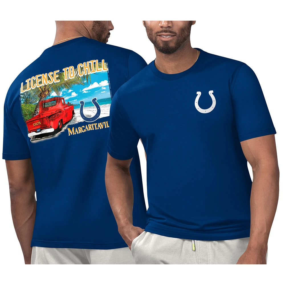 Men's Margaritaville Royal Indianapolis Colts Licensed to Chill T-Shirt