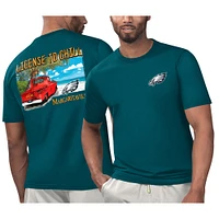 Men's Margaritaville Midnight Green Philadelphia Eagles Licensed to Chill T-Shirt