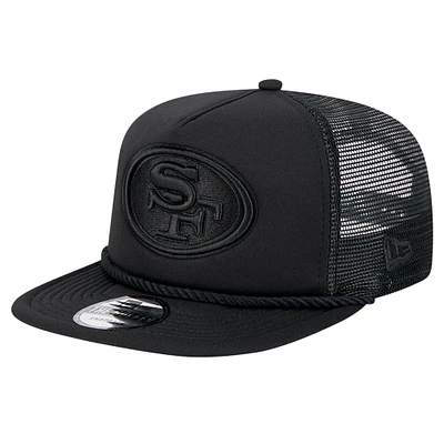 Men's New Era Black San Francisco 49ers Active Tone Golfer Snapback Hat