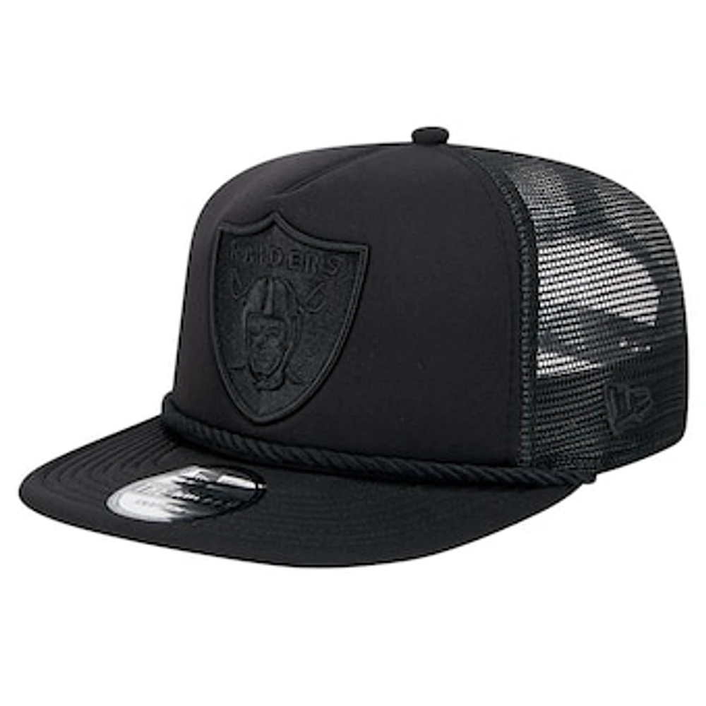 Men's New Era Black Las Vegas Raiders Active Tone Golfer Snapback Hat