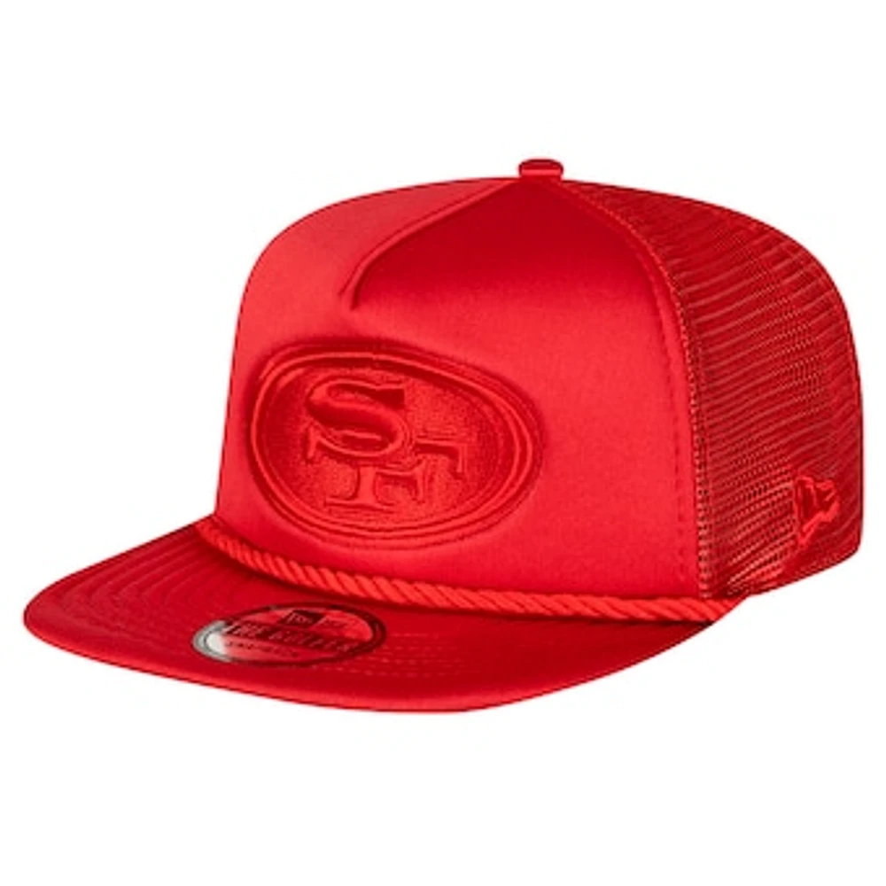 Men's New Era Scarlet San Francisco 49ers Active Tone Golfer Snapback Hat