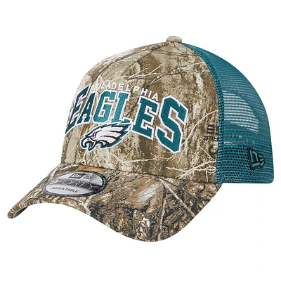 Men's New Era Realtree Camo/Green Philadelphia Eagles Active Camo 9FORTY A-Frame Adjustable Hat