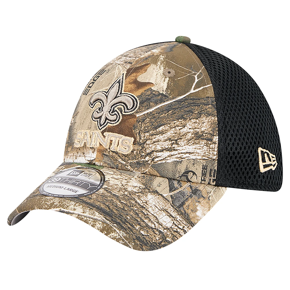 Men's New Era Realtree Camo/Black New Orleans Saints Active 39THIRTY Flex Hat