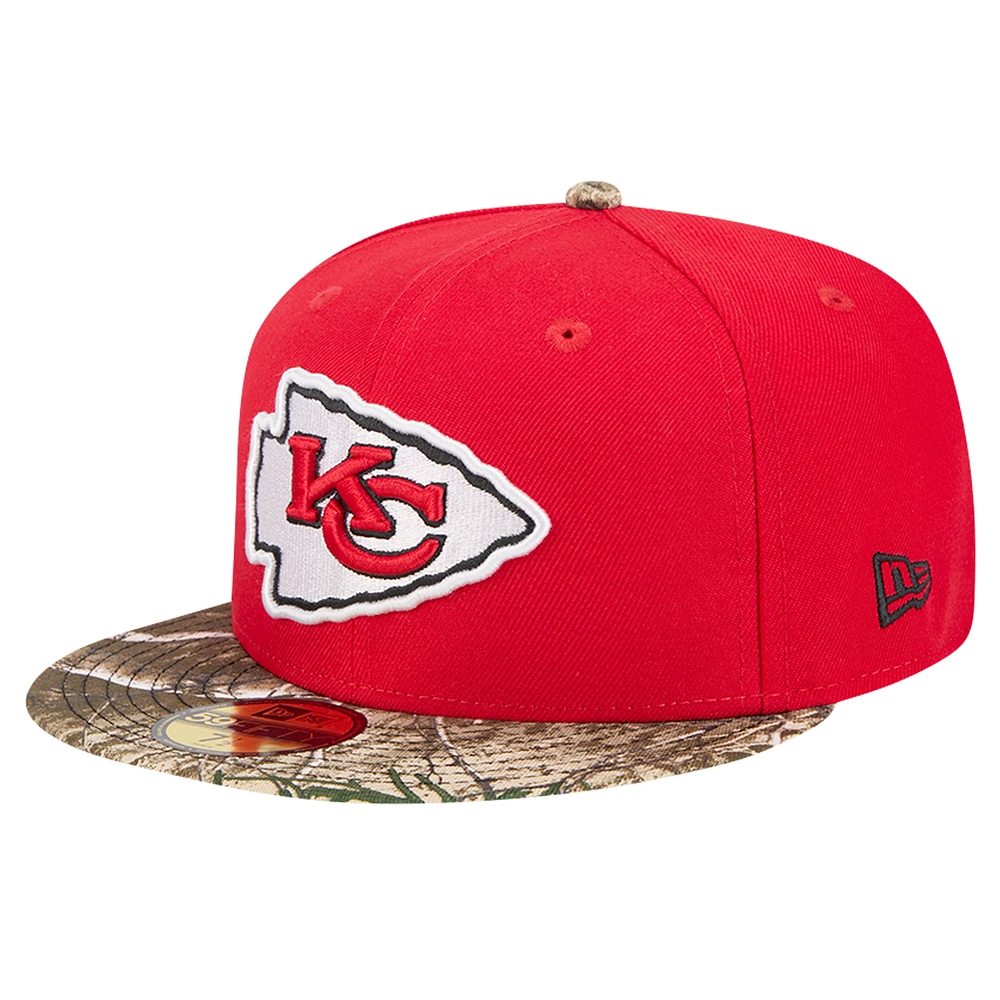 Men's New Era Red Kansas City Chiefs Active Two-Tone Camo 59FIFTY Fitted Hat