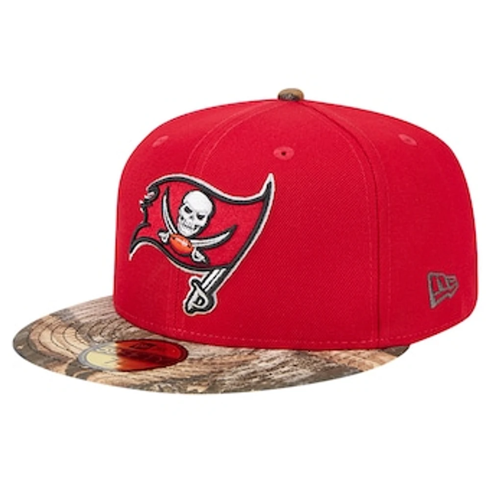 Men's New Era Red Tampa Bay Buccaneers Active Two-Tone Camo 59FIFTY Fitted Hat