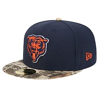 Men's New Era Navy Chicago Bears Active Two-Tone Camo 59FIFTY Fitted Hat