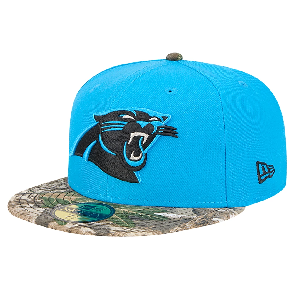 Men's New Era Blue Carolina Panthers Active Two-Tone Camo 59FIFTY Fitted Hat