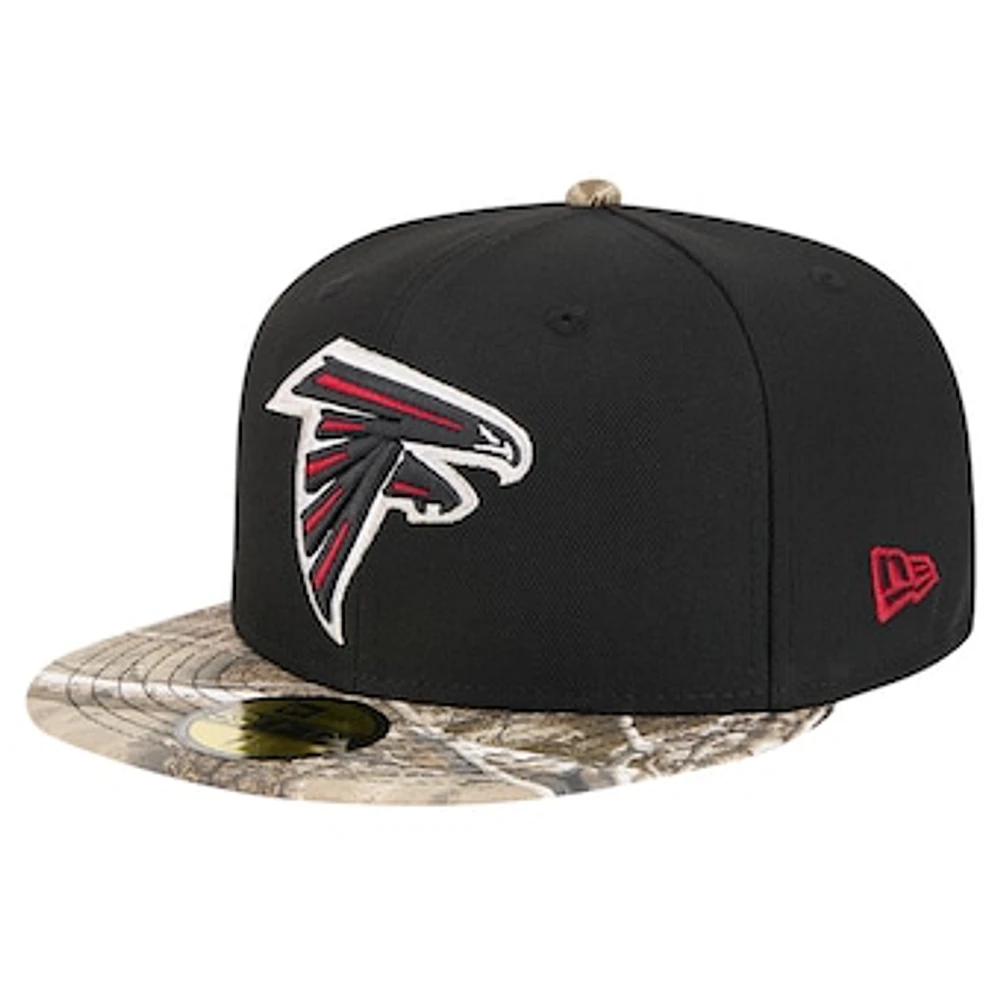 Men's New Era Black Atlanta Falcons Active Two-Tone Camo 59FIFTY Fitted Hat