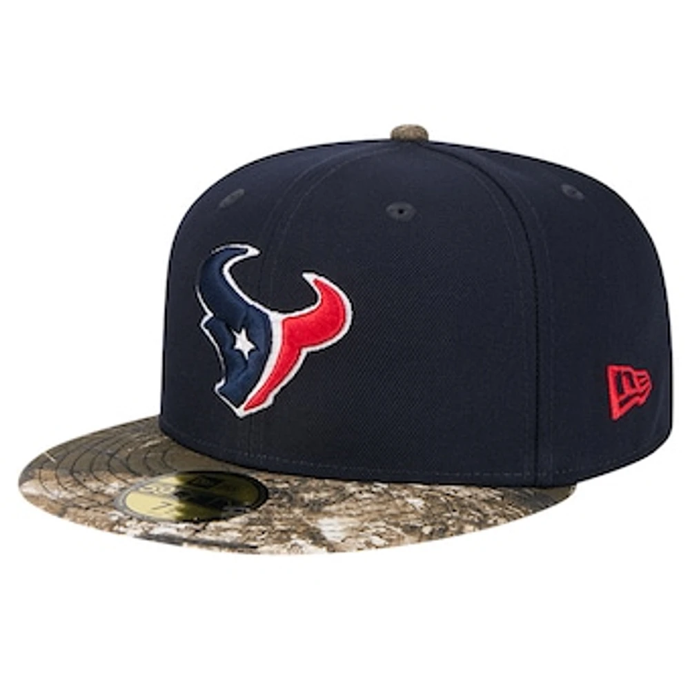 Men's New Era Navy Houston Texans Active Two-Tone Camo 59FIFTY Fitted Hat