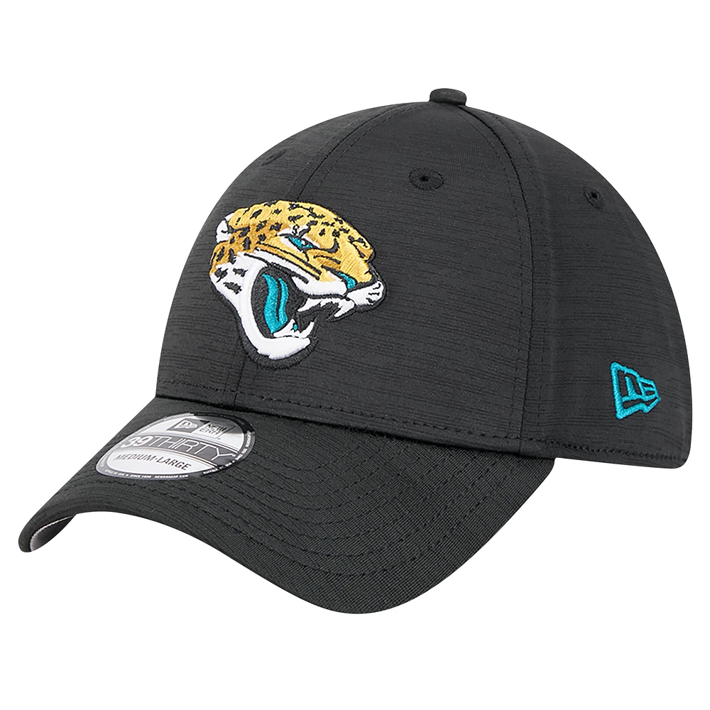 Men's New Era Black Jacksonville Jaguars  Active Tech 39THIRTY Flex Hat