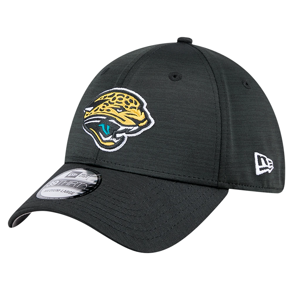 Men's New Era Black Jacksonville Jaguars Throwback Active Tech 39THIRTY Flex Hat