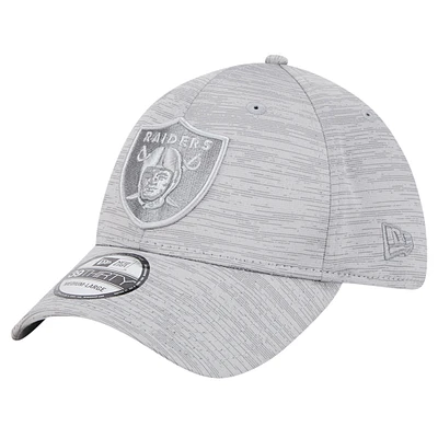 Men's New Era Gray Las Vegas Raiders  Active Tech 39THIRTY Flex Hat