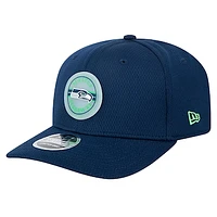 Men's New Era College Navy Seattle Seahawks Adventure Patched 9SEVENTY Stretch-Snap Adjustable Hat