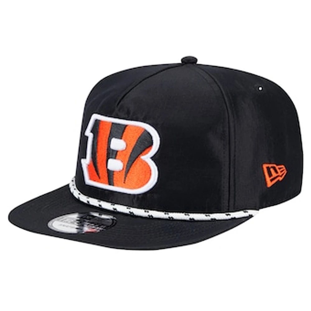 Men's New Era Black Cincinnati Bengals  Rope Golfer Snapback Hat