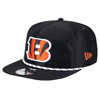 Men's New Era Black Cincinnati Bengals  Rope Golfer Snapback Hat