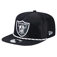 Men's New Era Black Las Vegas Raiders  Rope Golfer Snapback Hat