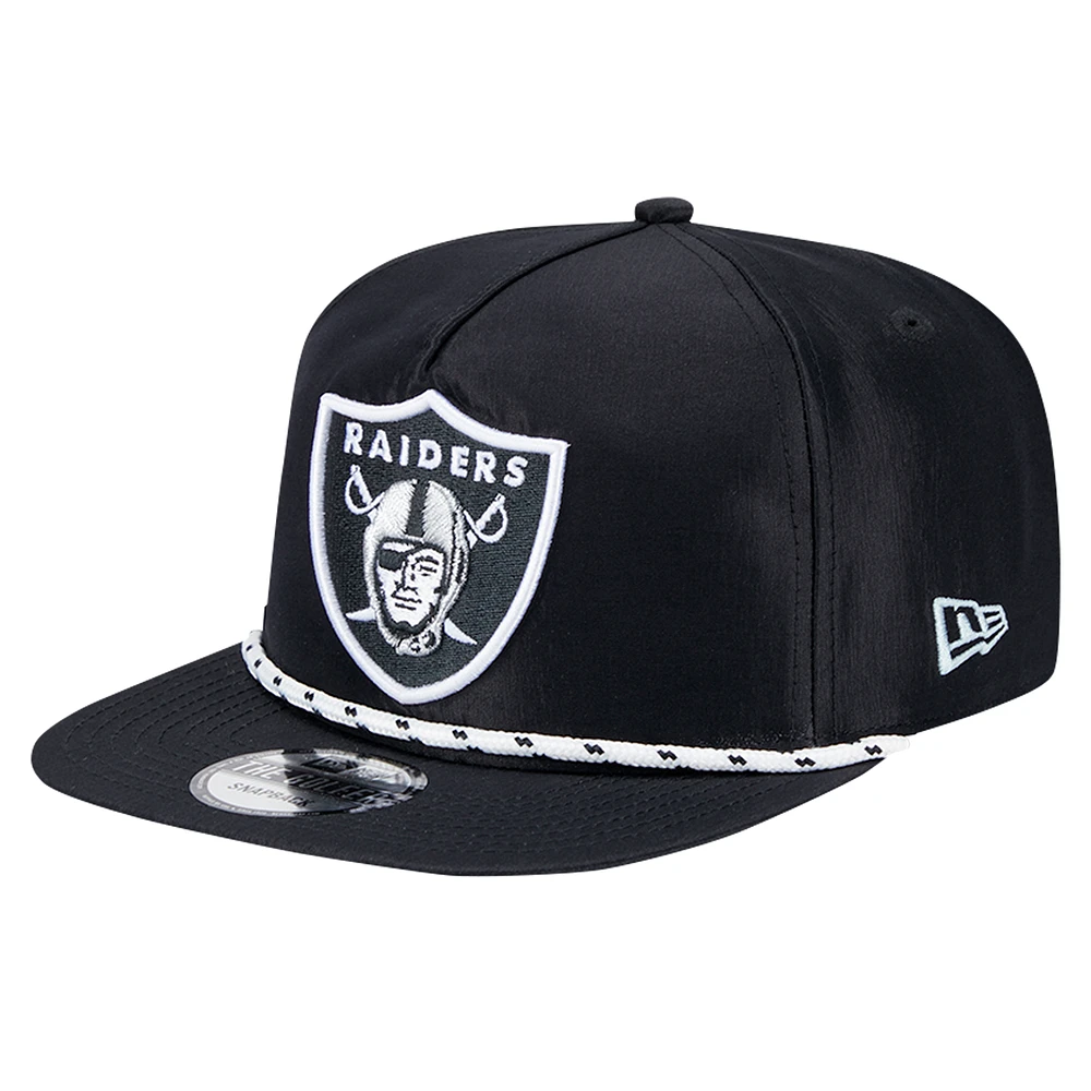 Men's New Era Black Las Vegas Raiders  Rope Golfer Snapback Hat