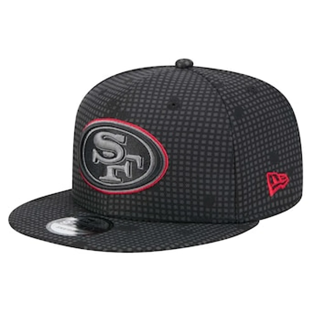 Men's New Era Black San Francisco 49ers Midnight Ink Pop Outline 9FIFTY Snapback Hat