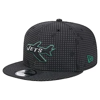 Men's New Era Black New York Jets Midnight Ink Pop Outline 9FIFTY Snapback Hat