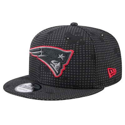 Men's New Era Black New England Patriots Midnight Ink Pop Outline 9FIFTY Snapback Hat