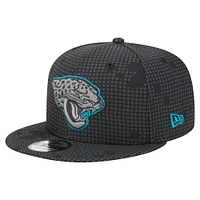 Men's New Era Black Jacksonville Jaguars Midnight Ink Pop Outline 9FIFTY Snapback Hat