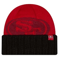 Men's New Era Scarlet San Francisco 49ers Oversize Cuffed Knit Hat