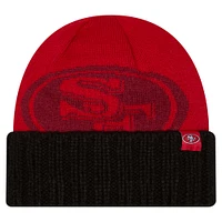 Men's New Era Scarlet San Francisco 49ers Oversize Cuffed Knit Hat