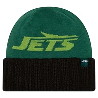 Men's New Era Green New York Jets Oversize Cuffed Knit Hat