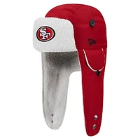 Men's New Era Scarlet San Francisco 49ers Sherpa Trapper Hat