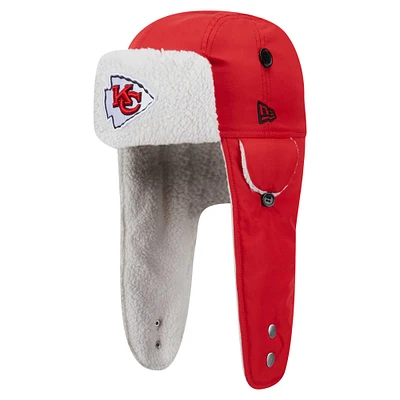 Men's New Era Red Kansas City Chiefs Sherpa Trapper Hat