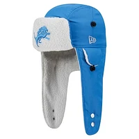 Men's New Era Blue Detroit Lions Sherpa Trapper Hat